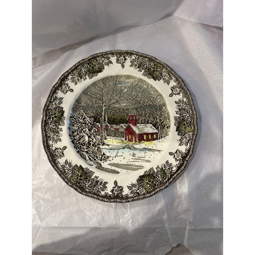 Vintage Johnson Bros Dinner Plate The School House Plate England CottageCore